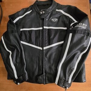 Victory Mens Leather Performance Vented Motorcycle Jacket. Mens XXL